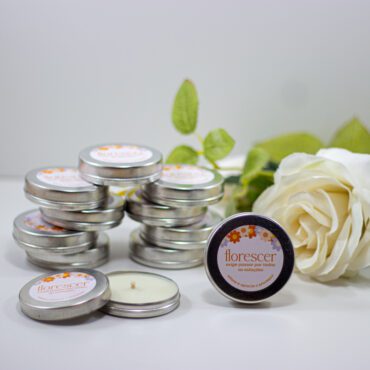 Mini Vela Aromática Personalizável 20g – Lembrancinhas & Eventos